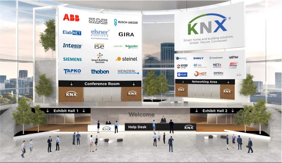 Targi KNXperience 2021 - zdjęcie przedstawiające wejście do hal wystawowych